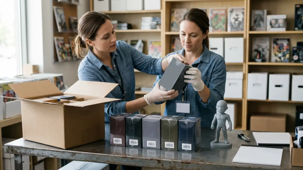 Retail Packaging Inspection For Blind Box Products Arriving At A Comic Shop