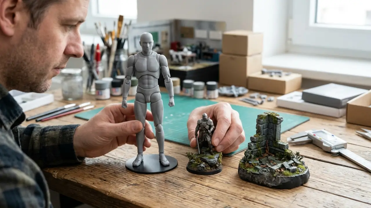Comparing Dimensions And Display Footprints Of Blind Box Products For Model Shops