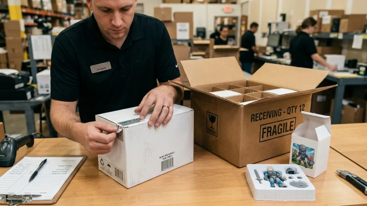 Inspection Of Blind Box Packaging, Seals, And Figure Accessories Before Retail Sale