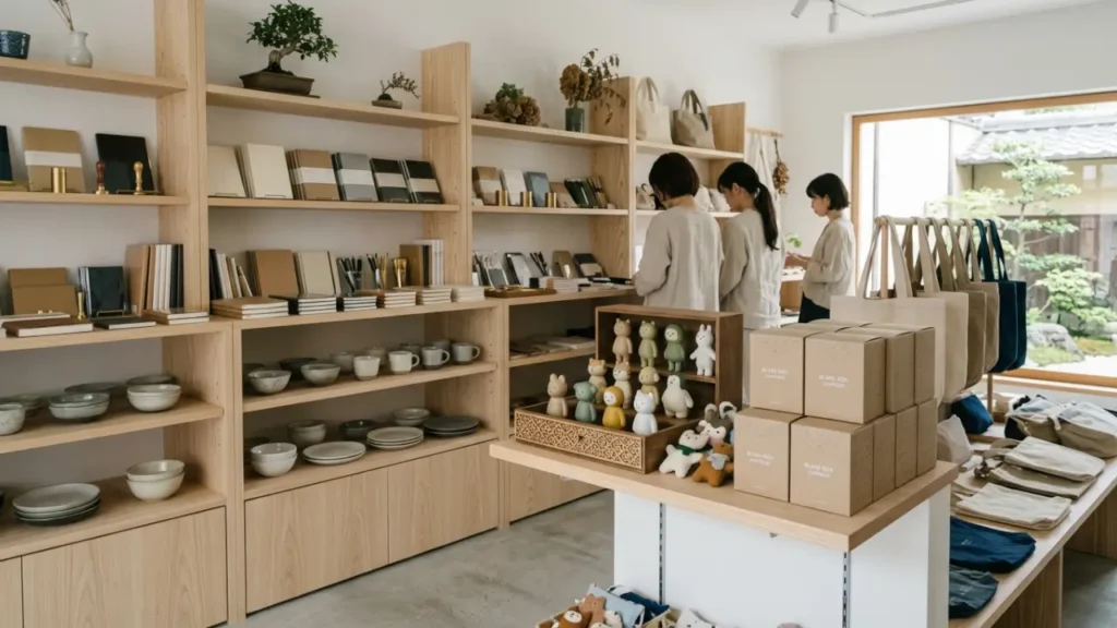 Blind Box Products Displayed Beside Stationery And Gifts In A Japanese Lifestyle Store
