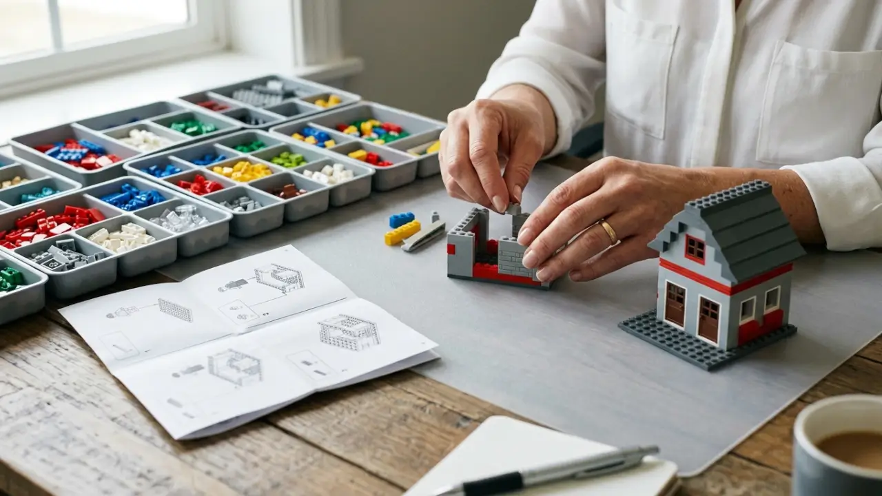 Buyer Checking Building Block Blind Box Assembly Quality And Sample Contents