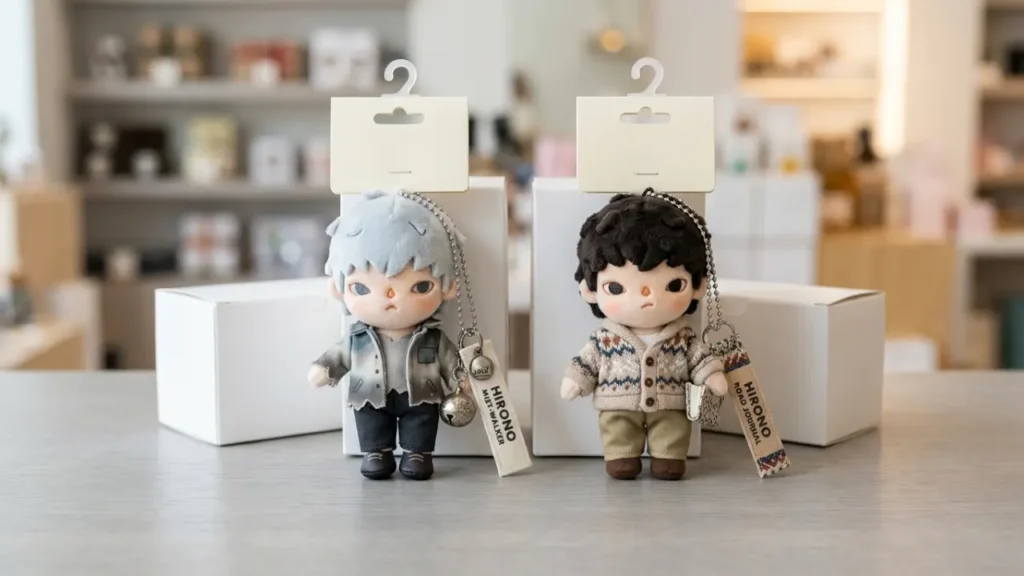Retail Buying Comparison Setup For Hirono Plush Pendants In Mist-Walker And Road Journal