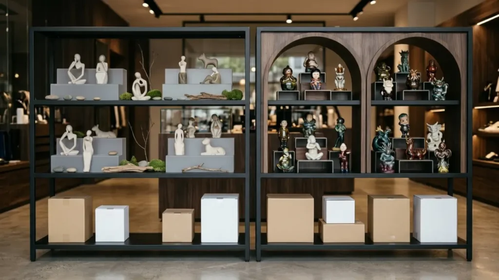 Nature-Inspired And Carnival-Inspired Retail Display Concepts For Comparing Hirono Tamed Wildgrass And Monsters’ Carnival