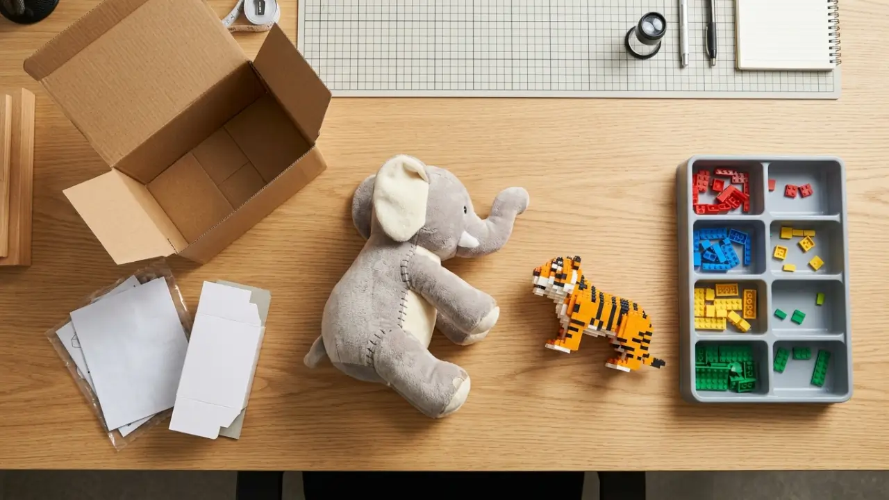 Sample Inspection Of Plush Blind Box Stitching And Building Block Kit Completeness